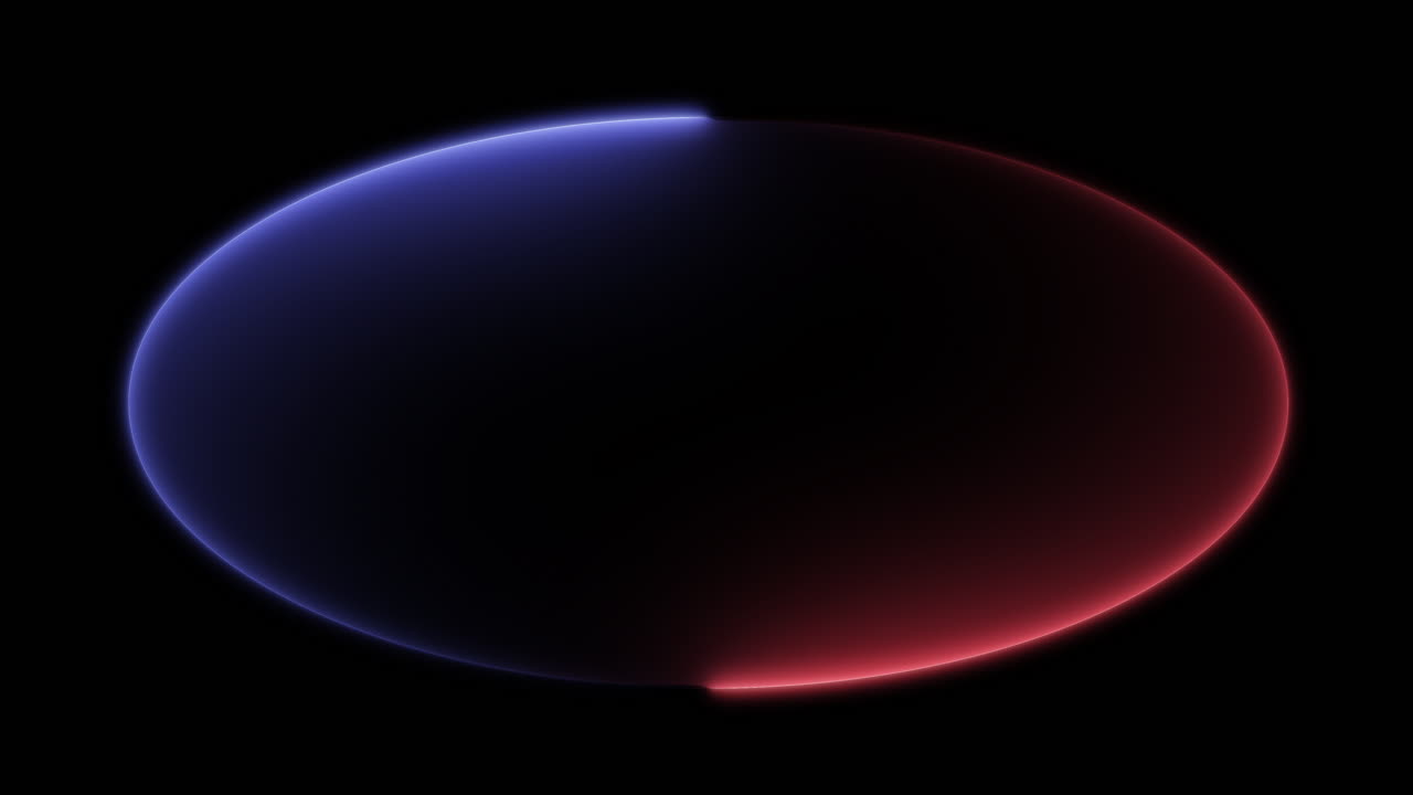 Minimal Neon Oval Frame – Soft Glow Ellipse Loop