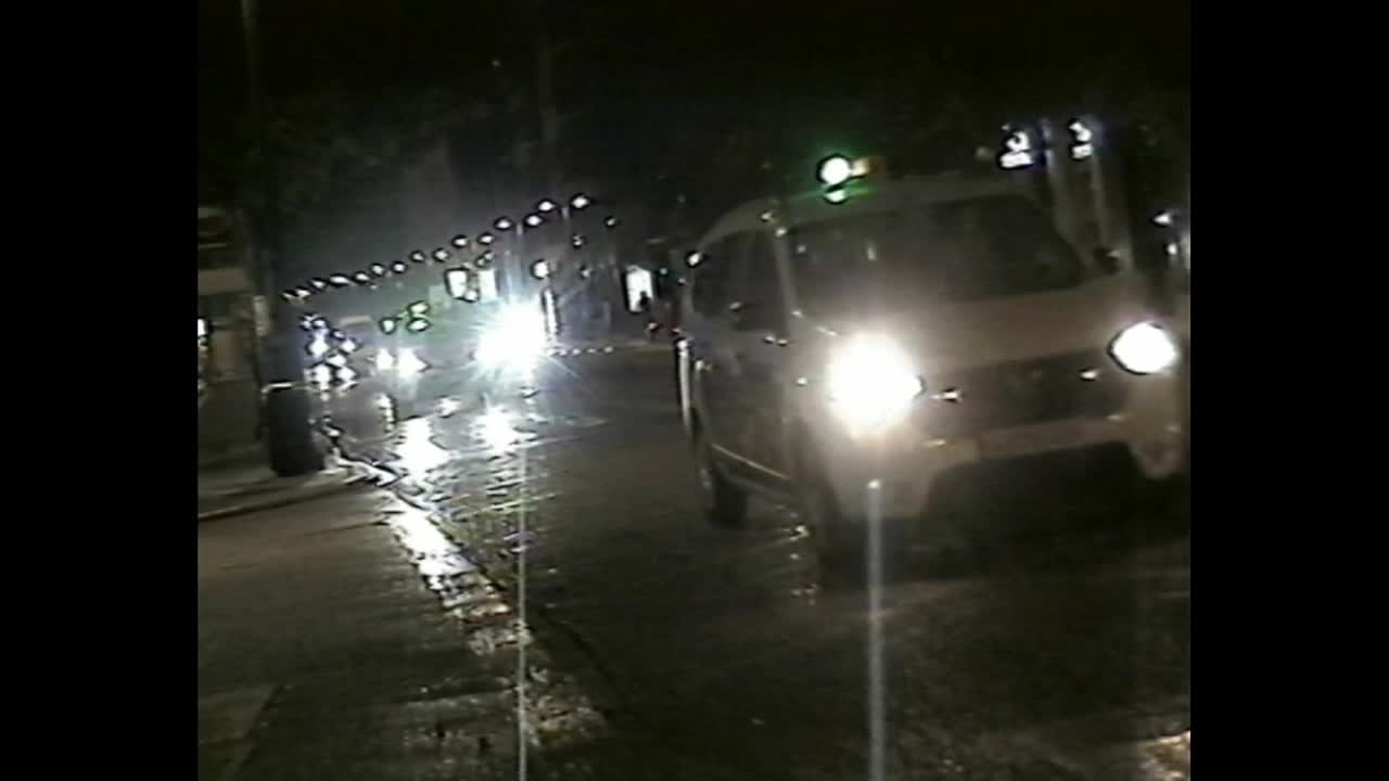 Night time city street scene