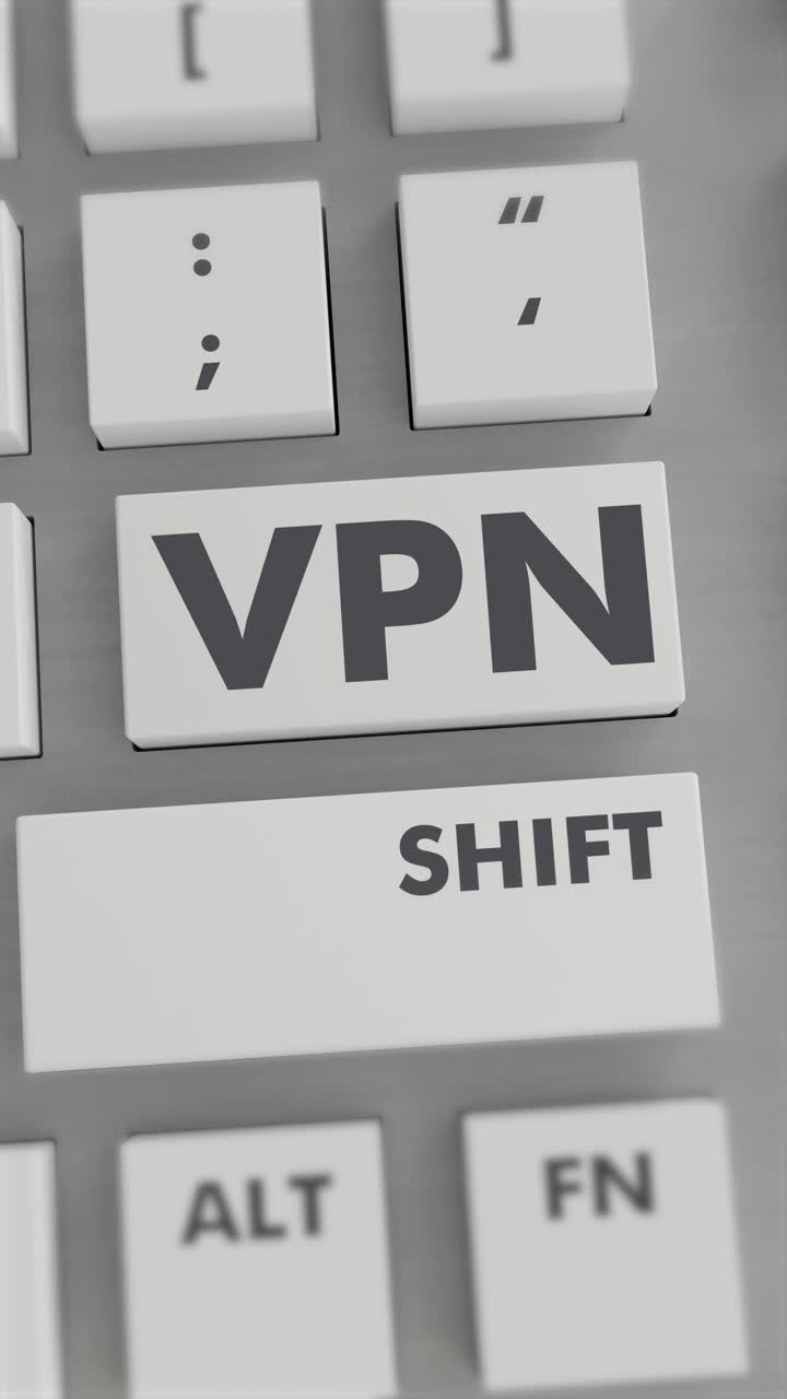 vpn pulsando el botón en el teclado vídeo vertical