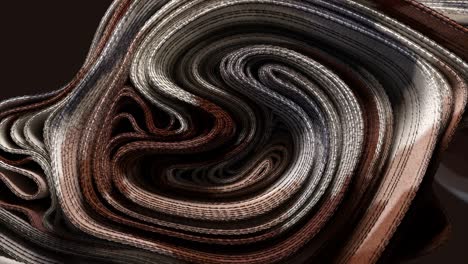 rolled fabric abstract design