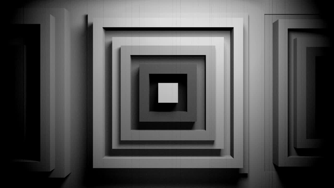 renderización 3d abstracta con cubos, fondo animado con formas geométricas en movimiento. video 4k sin costuras.