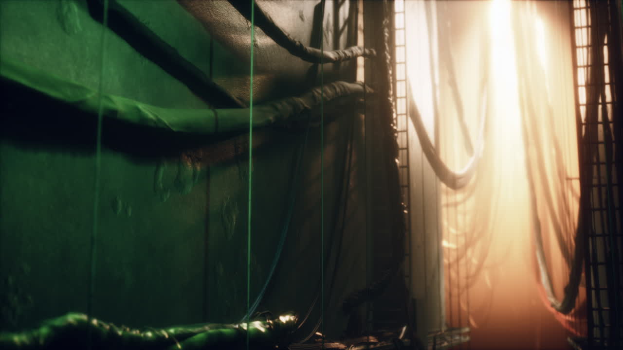 corredor oscuro y futurista