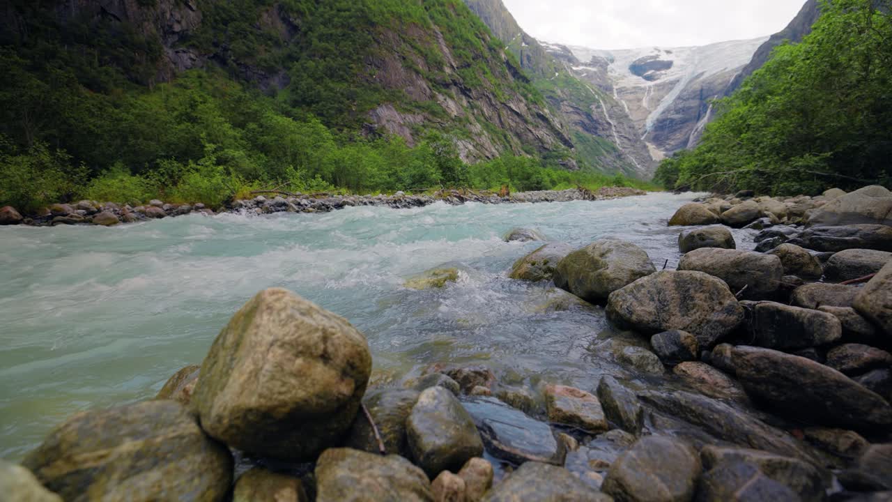켄달스브레인 빙하 (kjøndalsbreen glacier) - 노르웨이의 아름다운 자연, 자연 풍경.