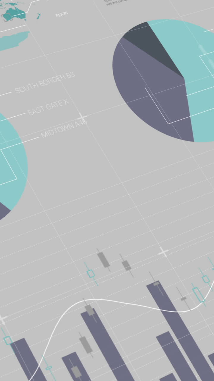 compuesto digital de gráficos financieros 4k