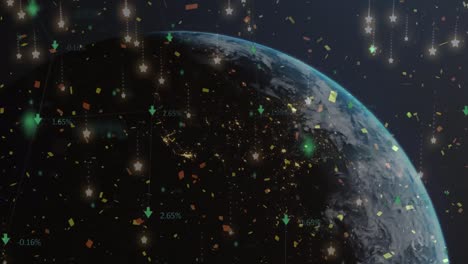 animation of network of connections over globe