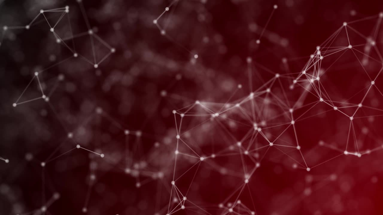 4k abstract futuristic data connections background - comunicación de los puntos entre sí - concepto de tecnología - abstract geometric triangles background - abstract web background - digital abstract background connections with copy space - red