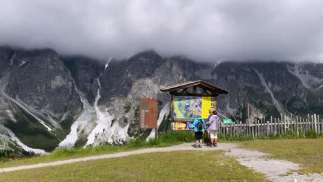 seespitze in austria, top of the schlick 2000 ski resort in summer with clouds