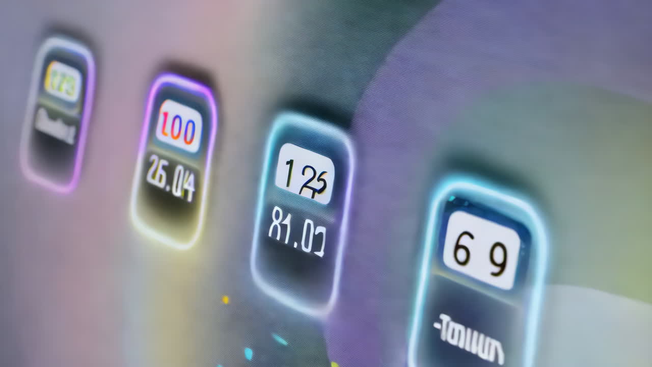 Digital Displays Showing Data