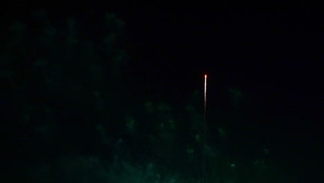 beautiful colourful fire work display at night for celebration in festival