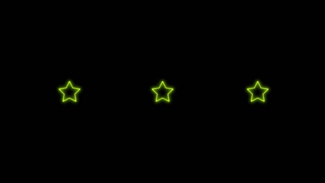 estrella de neón amarilla brillante animación gráficos de movimiento