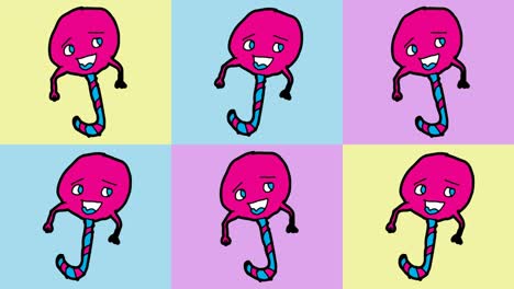 kids drawing pop art seamless background with theme of candy