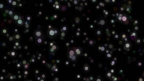 blurred bokeh circles flying. abstract shimmering circles. defocused effect. blur bokeh background. horizontal composition, 4k video quality