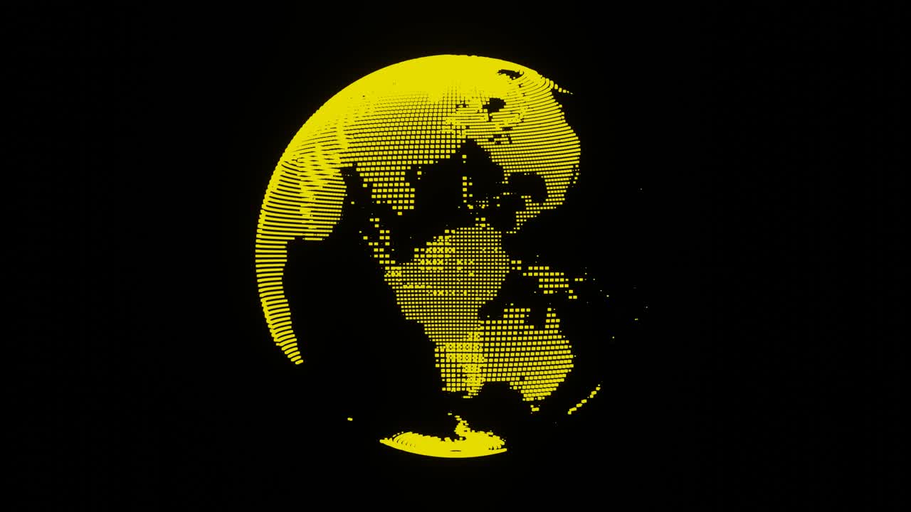 4k video holograma ver una animación del planeta tierra abstracto con la textura del mapa del mundo gráficos de movimiento de bucle sin costuras.