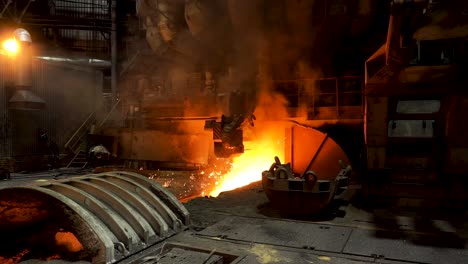 línea de producción de la fábrica de acero