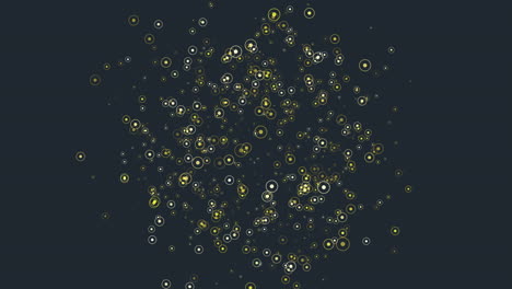 círculos coloridos en movimiento sobre un fondo oscuro