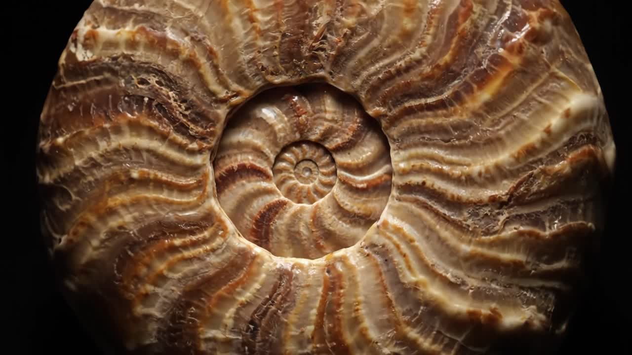 Close-up of an Ammonite Fossil