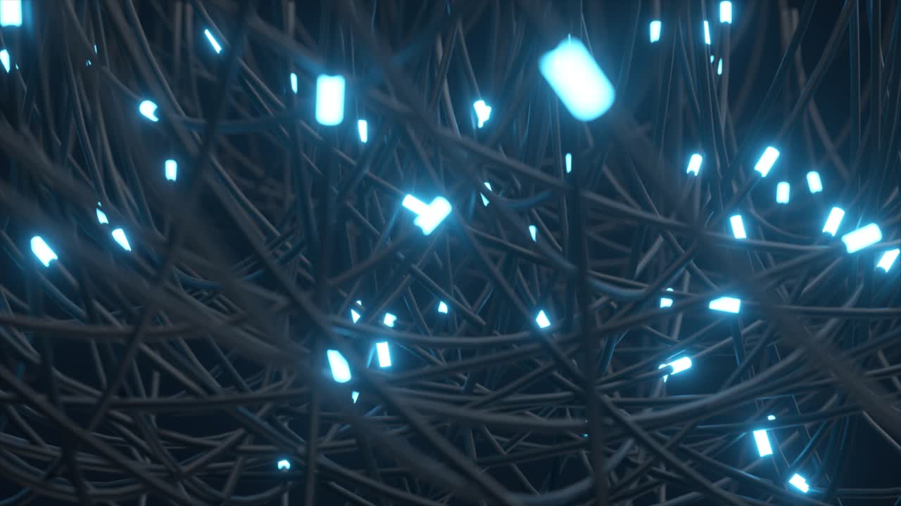 red abstracta de líneas brillantes