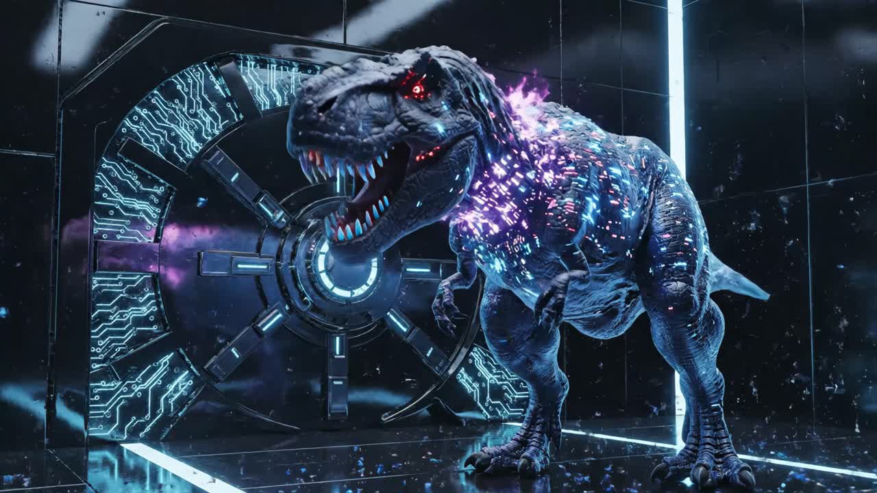 Futuristic Cyberpunk T-Rex