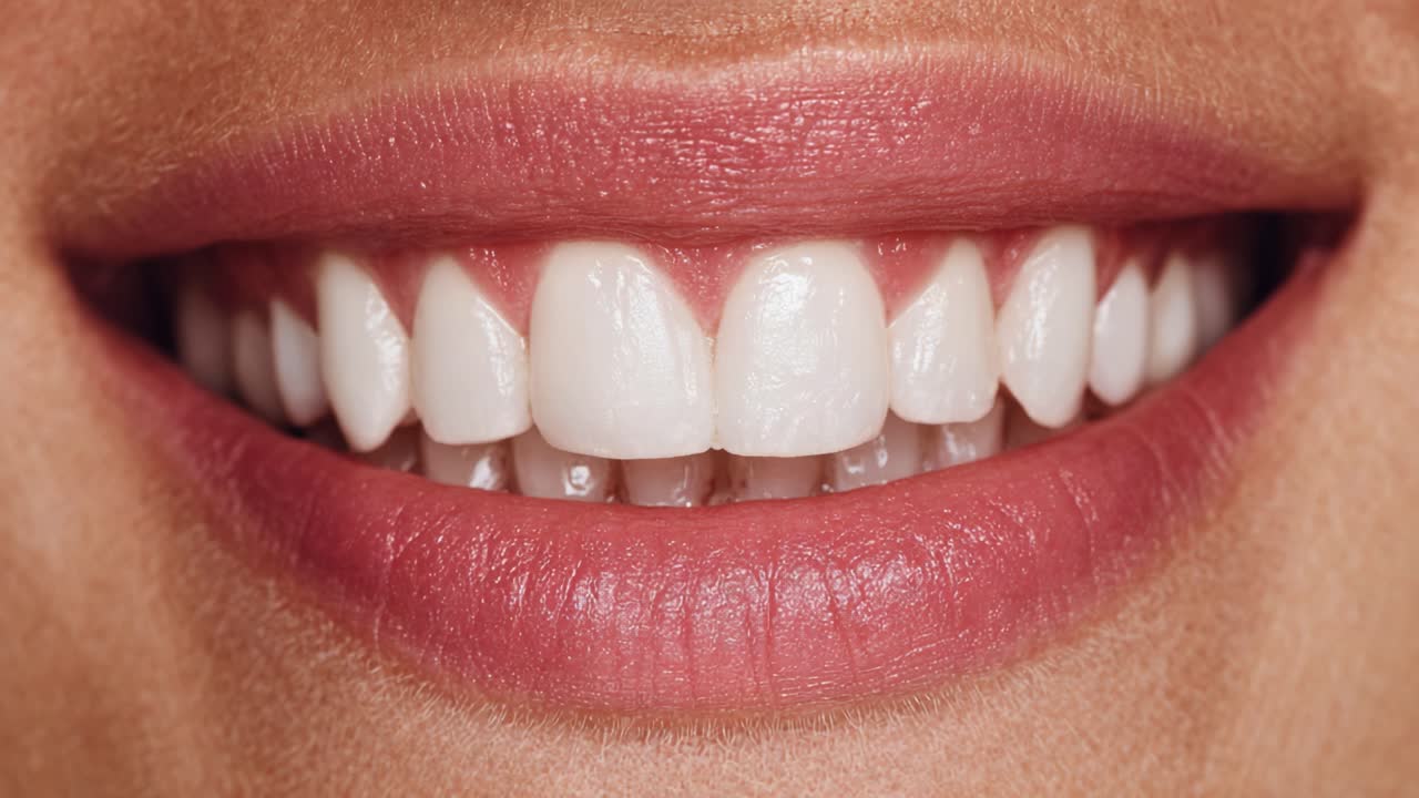 A Perfect Smile: Capturing the Beauty of Healthy Teeth and Radiant Gums in Two Stunning Frames of a Friendly Grin