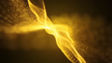 golden waves undulate gracefully, forming intricate patterns as light dances across the surface. the display captivates with its fluid motion and radiant color, inviting viewers to experience beauty.
