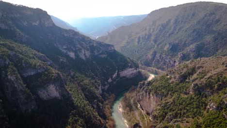 transparent river running through a gorge deep in the french countryside