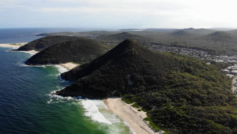 lado a lado hermosa playa australiana dron 4k playa de palma