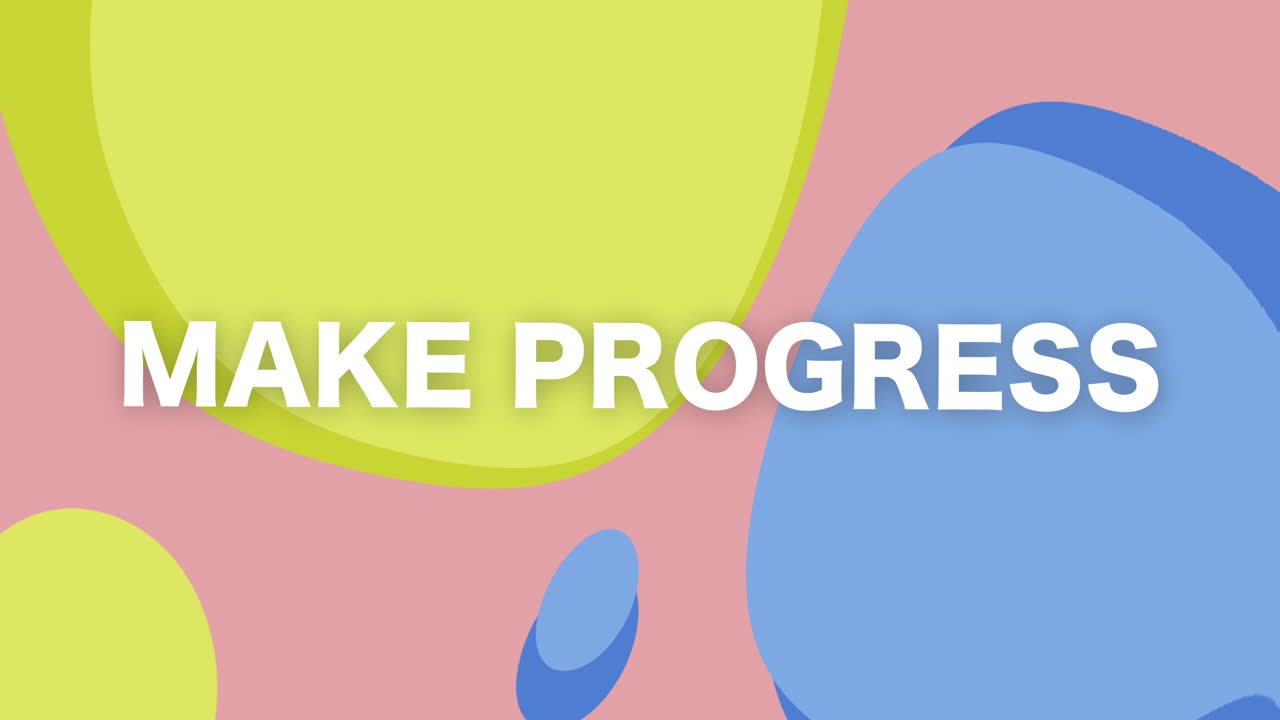 Dynamic graphic motion for lifestyle motivation progress in vibrant colors abstract design perspective