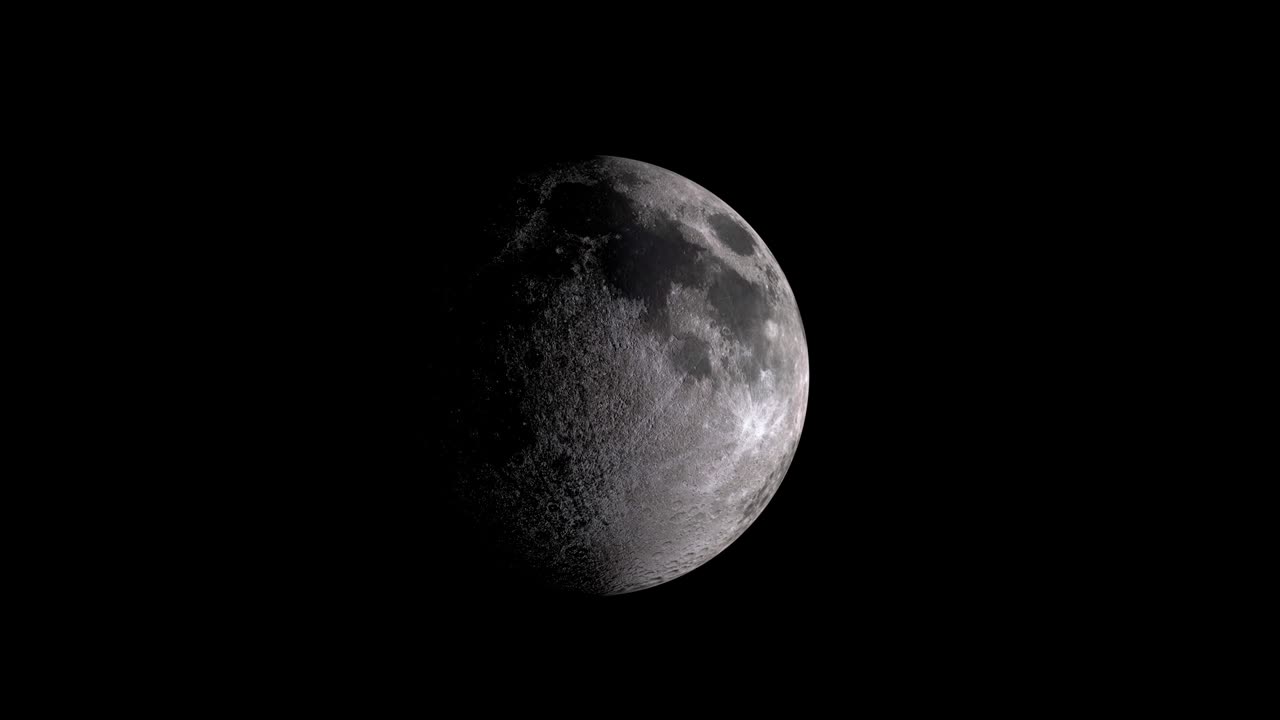 Uma Vista da Lua Girando