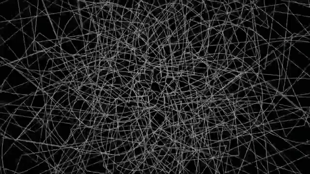 Abstract Geometric Animation of Intersecting White Lines on Black Background