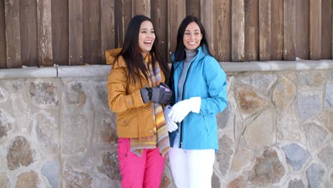 Mujeres-Jóvenes-Atractivas-Con-Estilo-De-Invierno