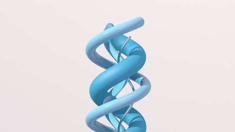 formas azules retorcidas. animación abstracta, renderización en 3d.