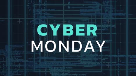 cyber lunes texto contra pantalla digital 4k