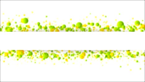 animación de vídeo de partículas desfocalizadas de color naranja verde