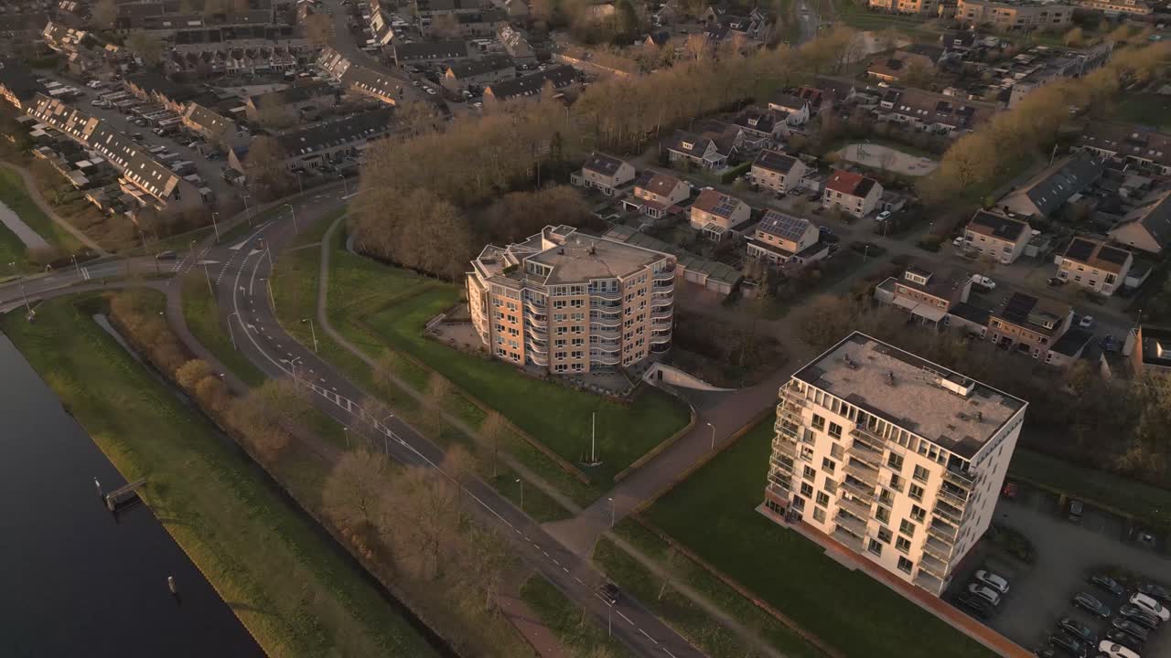 네덜란드 타운 공중 풍경