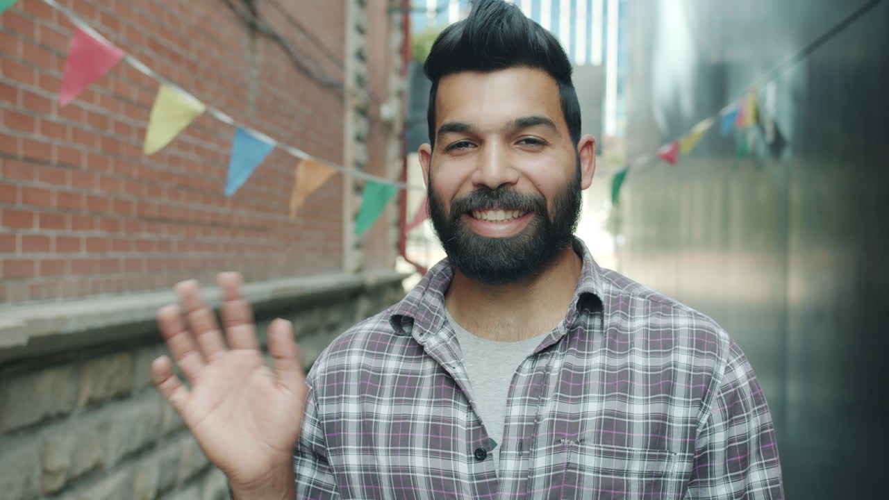 Friendly Man in an Urban Alley