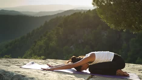 woman doing yoga outside 21