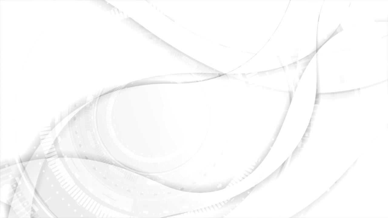 tecnología hud gear y ondas grises animación de video