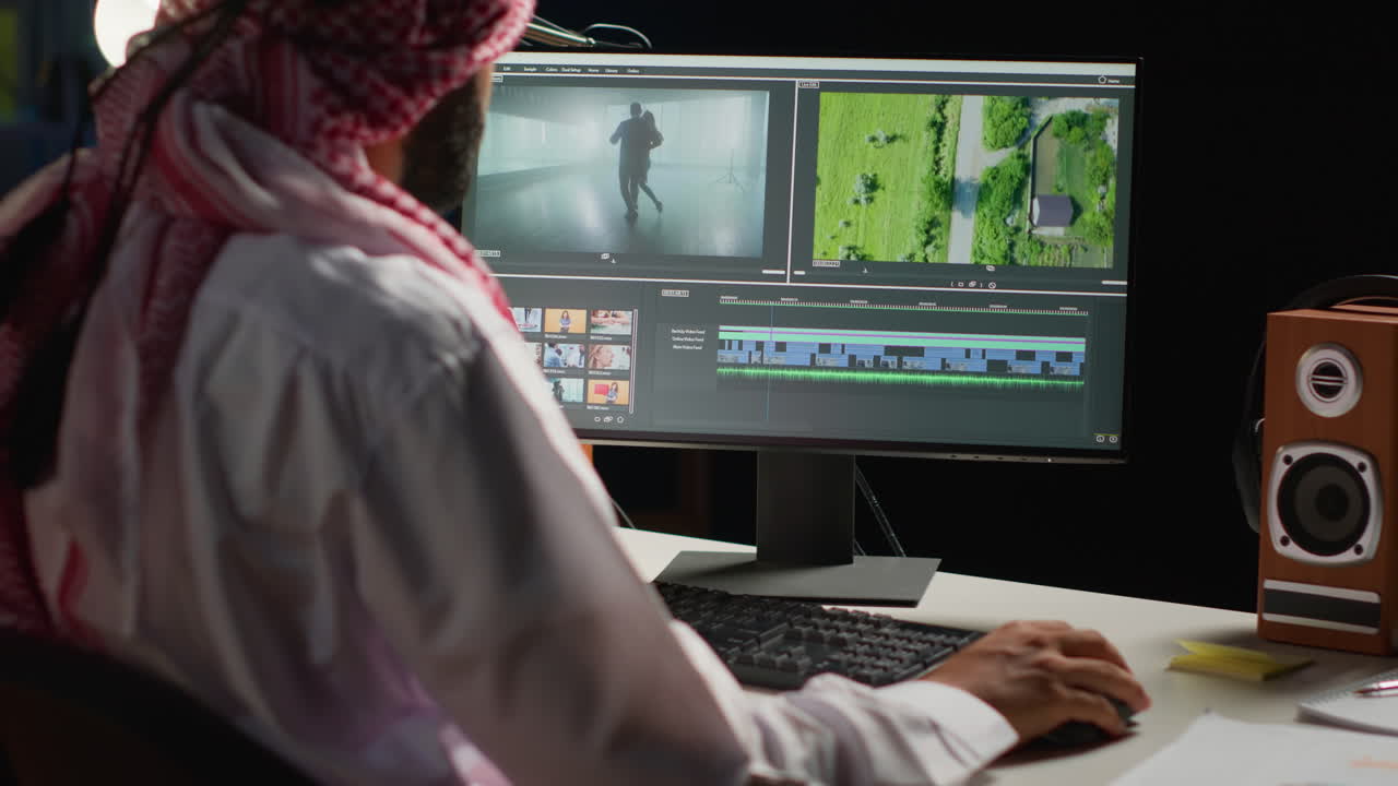 Cinematographer editing new project