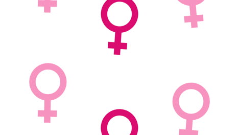 happy womens day card with female genders pattern