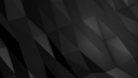 black looped low poly triangular background