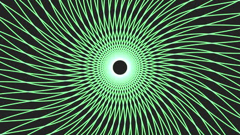 an abstract black and blue spiral design with converging blue lines and a circular blue opening in the center, creating a visually striking pattern with a sense of depth and movement