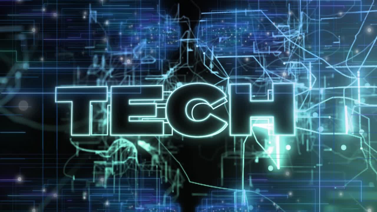 Animation of tech text and data processing