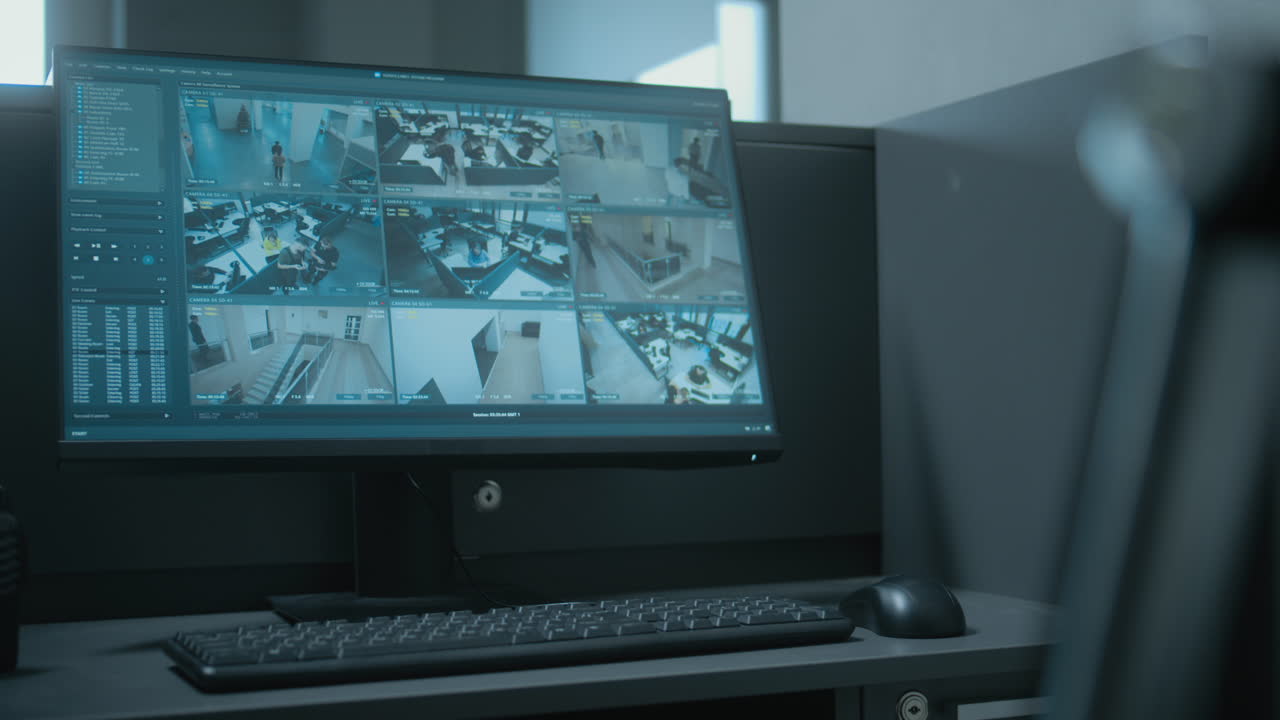 sistema de vigilancia de seguridad en una oficina