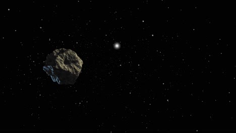 asteroid rock in dark outer space, the universe