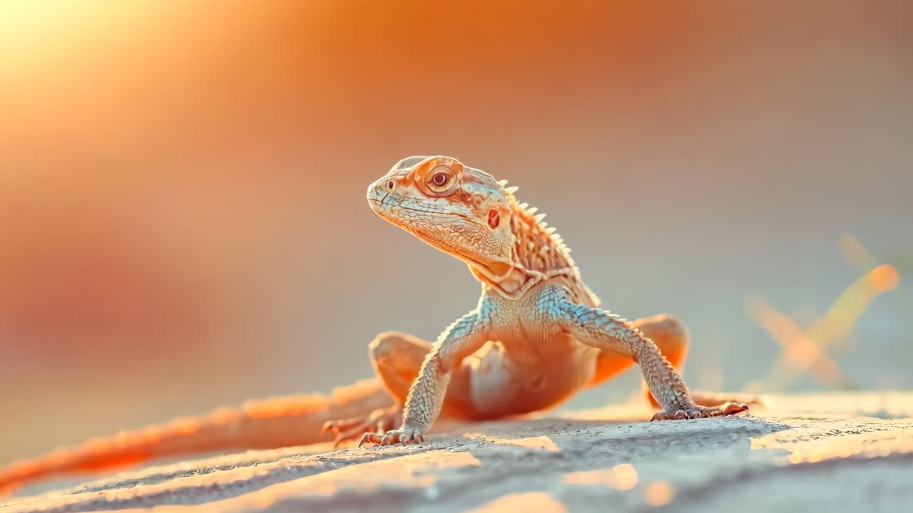 un pequeño lagarto sentado en la parte superior de una roca