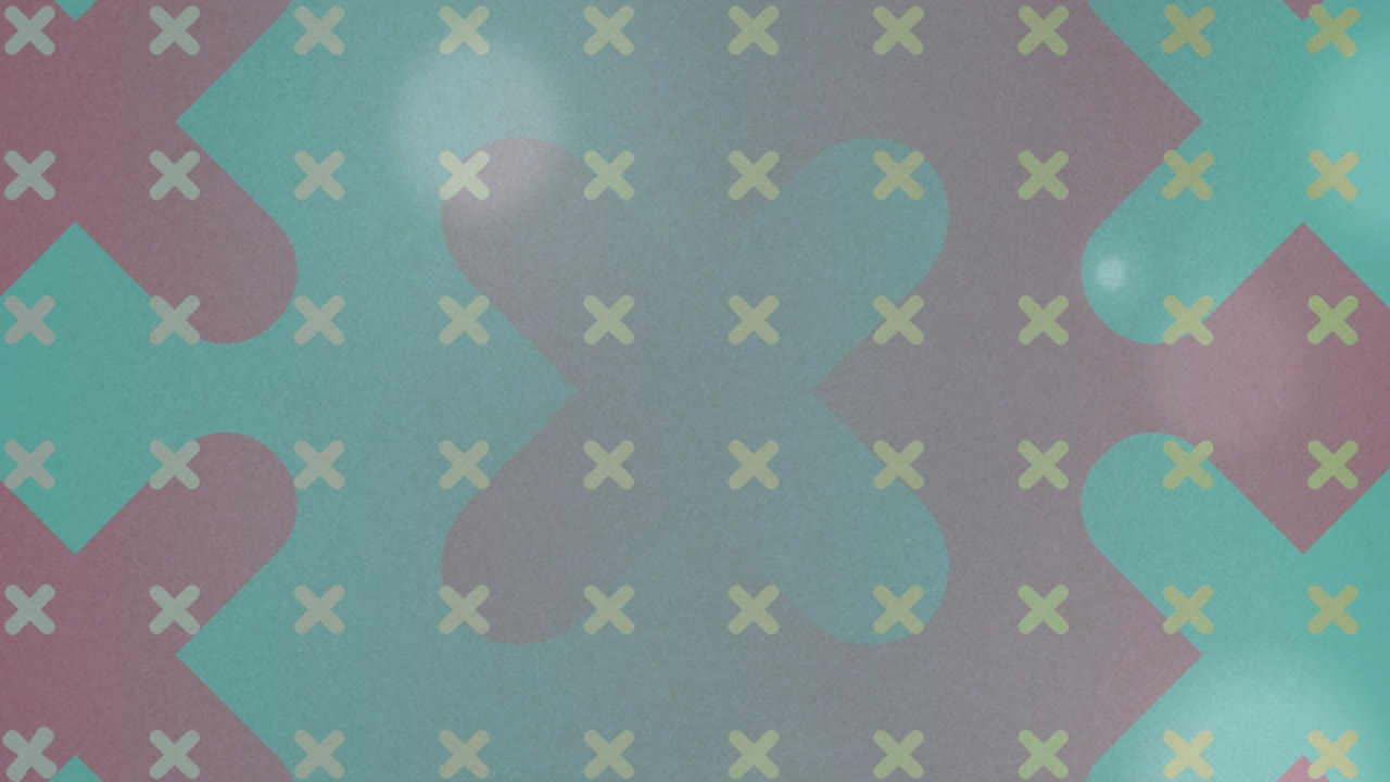 Animation of green crosses over green background