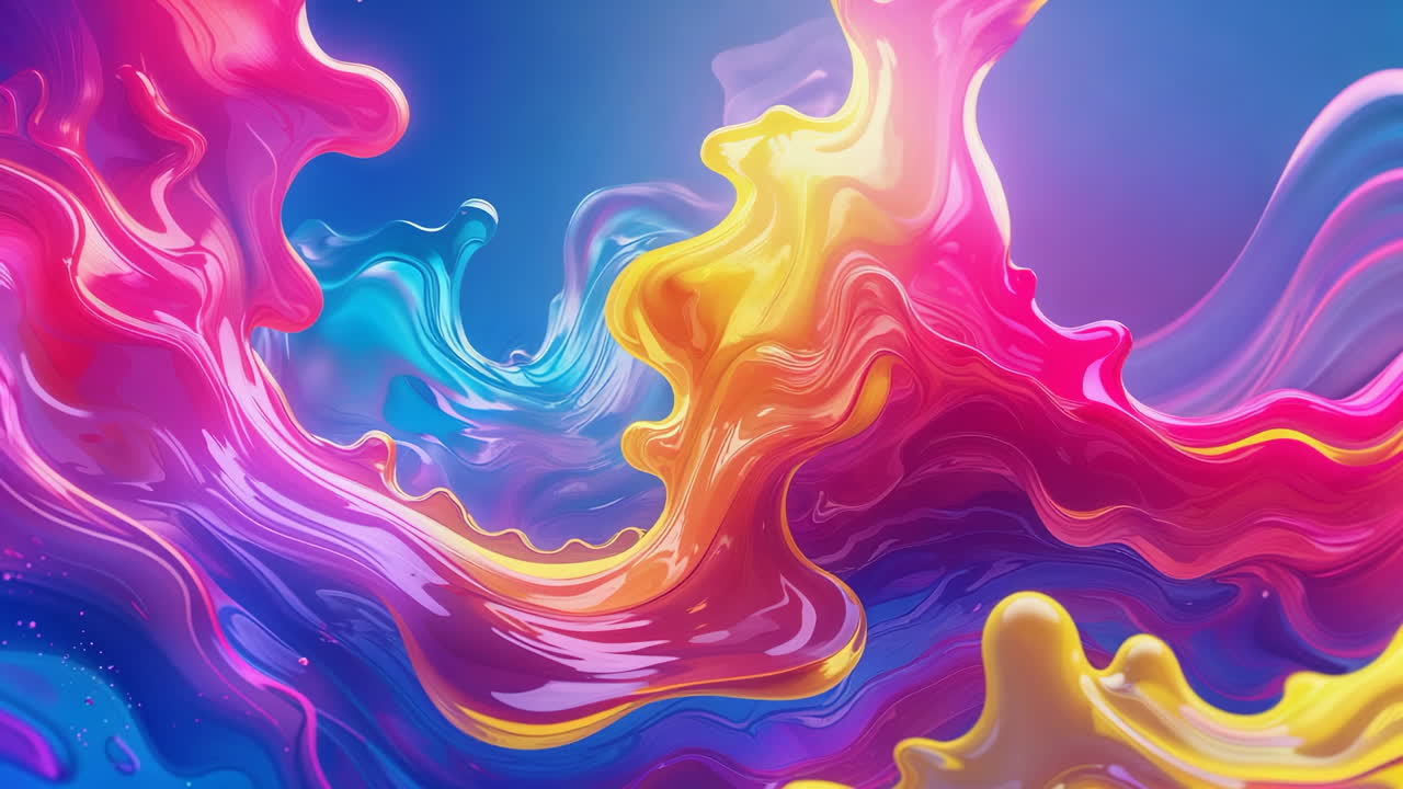 Vibrant Abstract Liquid Waves