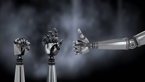 Robot-hands-over-grey-background