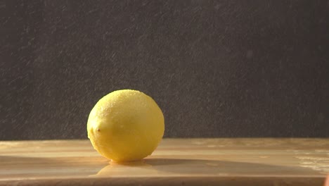spin lemon ingredient with water splash