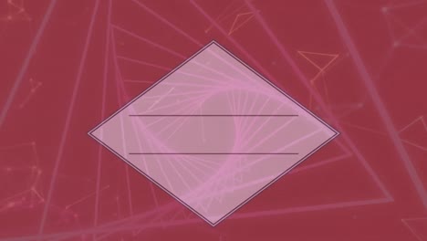 animación de formas en movimiento sobre fondo rojo